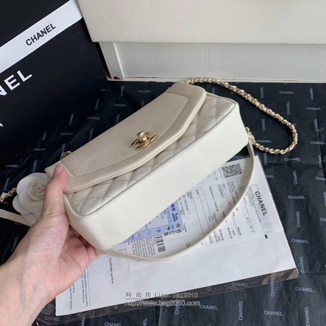 Chanel女包 AS0729 香奈兒郵差包 菱格荔枝紋翻蓋包 Chanel鏈條包 Chanel單肩斜挎小包  djc2921